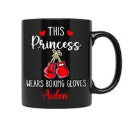 Taza Esta Princesa Usa Guantes De Boxeo Negros Tazas Personalizada Coffee Mug Premium Mug Regalo Para Hogar Cocina 330Ml
