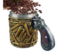 Taza estilo munición, recipiente para beber, jarra de cerveza vanguardista, accesorio de regalo inspirado en tácticas modernas, llamativo fabricante de conversaciones, diseño conceptual con capacidad