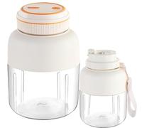 Taza Exprimidora Inalámbrica Portátil, Batidora Recargable Inalámbrica, 38 Cuchillas De Acero Inoxidable, Licuadora Personal De 28/45 Oz for Batidos, Trituración De Hielo(White*28OZ)