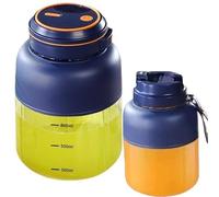 Taza Exprimidora Inalámbrica Portátil, Batidora Recargable Inalámbrica, 38 Cuchillas De Acero Inoxidable, Licuadora Personal De 28/45 Oz for Batidos, Trituración De Hielo(Blue*45OZ)