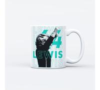 Taza F1 con diseño de pilotos: Charles Leclerc, Lando Norris, Lewis Hamilton, Max Verstappen - Regalo para fan de Fórmula 1 (Lewis)