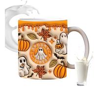 Taza fantasma de Halloween, espeluznante taza de fantasma de Halloween para café, taza de café de calabaza con agua, whisky, cerveza, vino, sopa