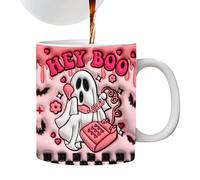 Taza Fantasma, Taza De Halloween Con Diseño De Fantasma, de Cerámica con Diseño de y Asa Capacidad 35cl Para Bebidas Unisex Regalo para Té Cumpleaños