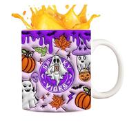Taza Fantasma | Tazas De Café De Otoño Con Motivo Fantasma - Taza de Cerámica con Diseño de y Asa Capacidad 35cl Para Bebidas Unisex Regalo para Té Cumpleaños
