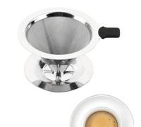 Taza filtro café gotero acero inoxidable reutilizable 1-2 tazas sin papel: hogar oficina viaje campamento