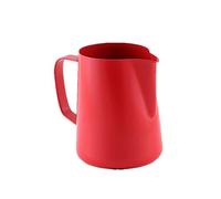 Taza for espumar leche, jarra de café, jarra de leche, taza de leche, jarra de leche, jarra medidora for hacer café con leche, arte de café, capuchino, jarra de leche(Red,400ml)