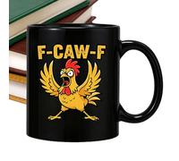 Taza Gallo - 9,5 Cm, Taza Ceŕamic | Tazas De Café De Cerámica F-Caw-F Gallo De 11 Oz - Tazade Agua De Porcelana | Con Mango | Regalo Para La Cocina De La Oficina En Casa - Decoración De La Granja