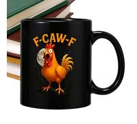 Taza Gallo - 9,5 Cm, Taza Ceŕamic | Tazas De Café De Cerámica F-Caw-F Gallo De 11 Oz - Tazade Agua De Porcelana | Con Mango | Regalo Para La Cocina De La Oficina En Casa - Decoración De La Granja