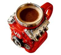 Taza genérica Acciaio Motore - Caffè Originale, Stile Automotive Dettagliato, Portatil Viaggio, Accessorio Unico Appassionati Auto, Idee Regalo | Applicazione per Uomini Marito Fan Auto Collezionist