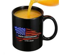 Taza genérica de la bandera americana - 35 e cerámica para la conmemoración del 250 cumpleaños - 250 cumpleaños taza America taza de bebida, para soldados adultos té agua leche celebración