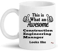 Taza Gerente De Ingeniería De Construcción Con Sentido Del Humor Coffee Mug Cerámica Tazas De Café Personalizada Taza De Cerámica Para Cocina Oficina Hogar 330Ml