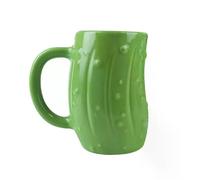 Taza gigante de pepinillos - Taza grande de cerámica de 650 ml, divertida taza de pepinillo para té y café, regalo de cocina