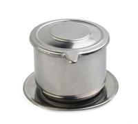 Taza gotera de café vietnamita de acero inoxidable con prensa, tradicional para filtro fino para café molido, 50 ml, pequeño viaje portátil (100 ml)