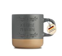 Taza grabada con texto en alemán "Ich hasse Menschen - lustige Kaffeeasse mit Spruch - Geschenk - Kollegen - Misanthropen - Geschenkidee - Grau
