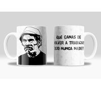 Taza Graciosa de Don Ramón -¡Frases Divertidas para los que Odian Trabajar! Taza humor trabajo |Regalo Original El Chavo del 8 Céramica 330ml (Que ganas de volver a trabajar, dijo nunca nadie)