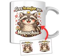 Taza Graciosa Pareja - Eres Lo mejor que Mapachao - 350 ml - Taza Original | 350ml, Calidad AA Regalo mujer Original, Tazas desayuno, D3