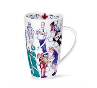 Taza grande de porcelana fina con texto en inglés "Doctors and Nurses" de "Dunoon con texto en inglés "Henley"