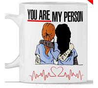 Taza Grey's Anatomy You Are My Person. Gadget mug greys anatomy homenaje a Meredith Grey y Cristina Yang. También como idea de regalo original y simpática