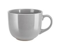 Taza Gris 500 ml | Mug Grande para Café, Leche, Té o Infusiones | Taza de Desayuno Moderna con Asa | Apta para Microondas y Lavavajillas
