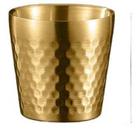 Taza gruesa de acero inoxidable martillada de doble capa con sello al vacío para una retención prolongada del frío caliente en varios ajustes (F)