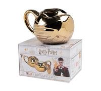 Taza Harry Potter en caja de regalo - Vif d'Or Quidditch. Taza de café de cerámica dorada 450 ml