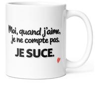 Taza Humor Cuando Me Aime Me Chupa Taza Mensaje Divertido Travieso Idea de regalo original sexy para amiga y pareja, colega, novia, hombre enamorado, para cumpleaños, Navidad, San Valentín. Sonríe
