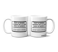 Taza humorística "Algunos traen alegría a esta oficina" - Taza divertida colega - Cerámica brillante - Regalo original - Fabricación francesa