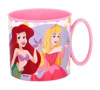 Taza infantil de plástico reutilizable para microondas de 265 ml de Princesas Disney