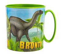 Taza infantil de plástico reutilizable para microondas de 390 ml de Dinosaurios