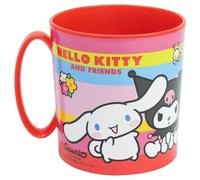 Taza infantil de plástico reutilizable para microondas de 390 ml de Hello Kitty and Friends