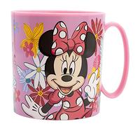 Taza infantil de plástico reutilizable para microondas de 390 ML de Minnie Mouse