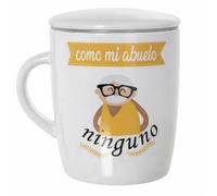 Taza infusión filtro acero inox Eres el mejor abuelo del mundo entero 385ml 8,5x10cm
