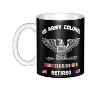 Taza Insignia De Rango De Coronel De Ee. Uu. (Col O’) Guerra De Irak (Retirado) Taza De Cerámica Elegante Mug Premium Tazas De Café Para Cocina Hogar Desayuno 330Ml