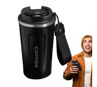 Taza inteligente aislada, taza de café inteligente, taza de visualización de temperatura, taza térmica eléctrica, taza de café inteligente de 510 ml con pantalla digital de temperatura táctil, taza de