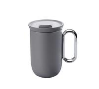 Taza isotérmica de acero inoxidable 316, elegante para la oficina (2026), taza de viaje con tapa y asa, 380 ml, portátil y reutilizable