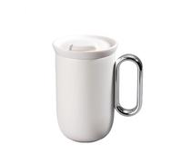 Taza isotérmica de acero inoxidable 316, elegante para la oficina (2026), taza de viaje con tapa y asa, 380 ml, portátil y reutilizable