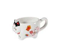 Taza japonesa - Decoración con gato Maneki Neko - Diseño original - Amuleto japonés de la suerte - Cultura japonesa - Decoración japonesa - Idea de regalo de Japón y Asia
