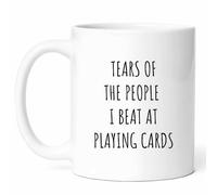 Taza Lágrimas De La Gente A La Que Le Gané Jugando A Las Cartas Coffee Mug Cerámica Mug Únicas Tazas De Café For Oficina Regalo Desayuno 330Ml