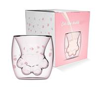 Taza Linda Gato Taza de café Pata de gato Taza de té Vasos Vasos con aislamiento de doble pared Taza de leche, El mejor regalo para la Niños Mujer