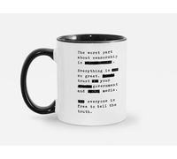 Taza ¿Lo Peor De La Censura Es? Leo Libros Prohibidos. Confía En Dios, No En El Gobierno. Mug Premium Taza De Cerámica Funny Tazas De Café For Oficina Desayuno Regalo 330Ml