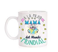 Taza Madre. A la mejor mamá del mundo mundial. Taza de regalo para mamas divertida con caja chula.