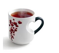 Taza mágica de cerámica con forma de corazón que cambia de color, taza de café termocrómica sensible al calor con mango de corazón, regalo romántico para aniversario, día de San Valentín, parejas