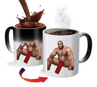 Taza mágica, taza de café con cambio de color, taza de café que cambia de color, taza térmica que cambia de calor, taza mágica para hombres, mujeres, familia (2)