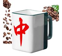 Taza Mahjong - 1 * Taza De Café, Tazas De Agua Novedosa Y Divertida Creativa De 400 Ml, De Cerámica De Estilo Chino | Tazas Temáticas De Mahjong Para El Hogar, Oficina, Cocina, Trabajo, Viajes, Mu