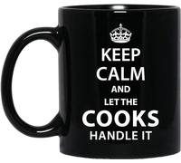 Taza Mantén La Calma Y Deja Que Los Cocineros Se Encarguen. Diseño Taza Desayuno Elegancia Mug Para Amiga Té Decorar
