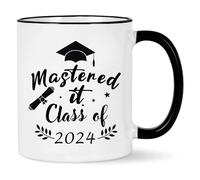Taza Mastered it Class of 2024, regalos de graduación 2024, regalos Mastered it Class of 2024, regalos de graduación para mujeres, regalos de graduación para graduados universitarios de maestría