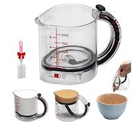 Taza Medidora Ajustable 4 En 1, Multifuncional, Con Base Ajustable Y Sello Raspador. Ahorra Espacio Y Es Fácil De Limpiar Para Cocinar, Hornear E Ingredientes (1Pcs)