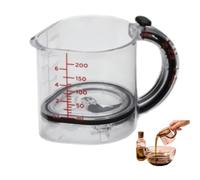 Taza medidora ajustable 4 en 1, tazas medidoras multifuncionales con base de sellado tipo raspador, diseño antidesperdicio, taza medidora ajustable de 250 ml, fácil de limpiar para cocinar en la cocin