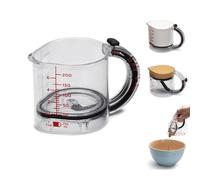 Taza medidora ajustable 4 en 1 todo en 1, taza medidora ajustable con base de sello estilo raspador, tazas de cubo multimedición, fáciles de limpiar, tazas medidoras a presión