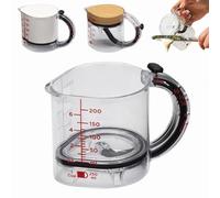 Taza medidora ajustable todo en 1, taza medidora 4 en 1 con base ajustable, tazas medidoras multifuncionales a presión con base de sellado, ahorro de espacio, fácil de limpiar, diseño sin residuos (1